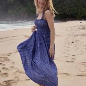 Doen Marianne Dress Navy Blue